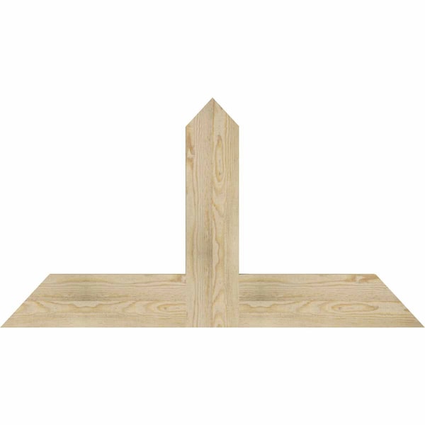 Ekena Millwork Portland Rough Sawn Timber Gable Bracket, Douglas Fir, 48"W x 26"H x 2"D x 6"F, 13/12 Pitch GBW048X26X0206POR00RDF - main